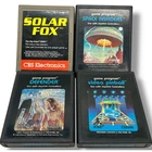 Atari 2600 Game Lot of 4 - Space Invaders Defender Pinball Solar Fox Cartridges