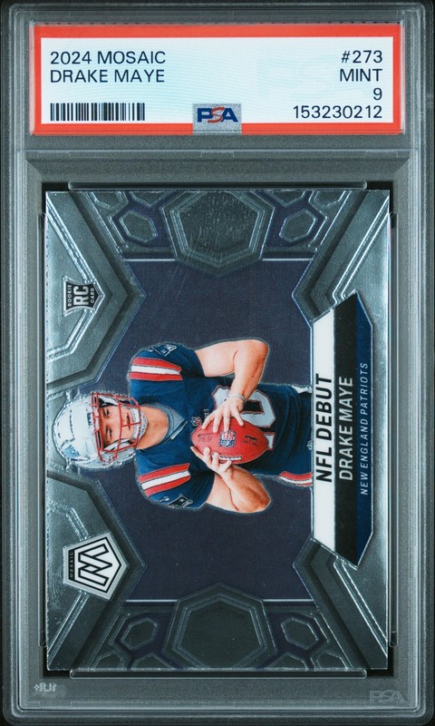 2024 PANINI MOSAIC #273 DRAKE MAYE ROOKIE RC PSA 9