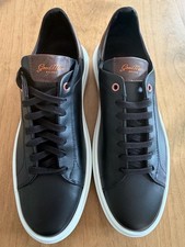 Good Man Brand Leather Low Top Sneakers Black Brown Size 8