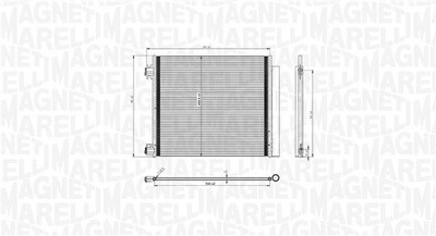 Magneti Marelli 350203832000 Kondensator, Klimaanlage passend für NISSAN