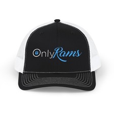 Only Rams Snapback Trucker Cap  Embroidered Mesh Hat