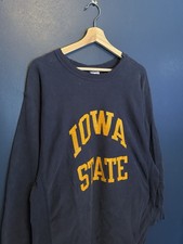 Vintage 80  s Champion Reverse Weave Iowa State University Blue Sweatshirt 2XL