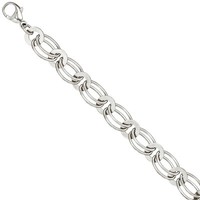8,7Mm Kette Collier Halskette Aus Echtem 925 Silber Rhodiniert 45Cm Silberkette