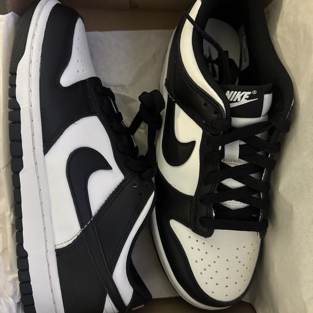 Nike Dunk Low (GS) – White/Black/White – Size 7Y (CW1590-100) | eBay