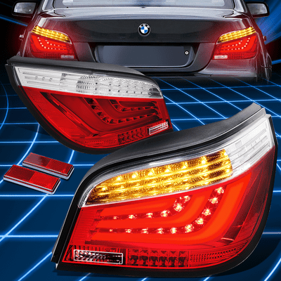 For 08-10 BMW 5-Series E60/M5 3D LED Amber Signal Tail Brake