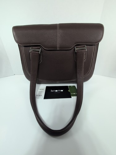 Sac à bandoulière rembourré pour ordinateur portable Knomo London marron chocolat Lausanne cuir 395 neuf - Photo 16/16