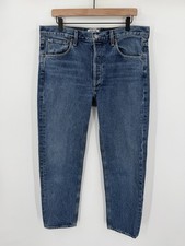 Agolde 90s High Rise Straight Leg Jeans Women’s 34x30 Blue Made In USA Denim