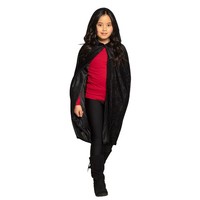 Kindercape Dawn Schwarz Umhang Mit Kapuze Kinder Halloween Fasching Cape