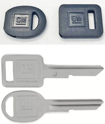 1970 1974 1978 1982 GM Chevy Olds Pontiac Late J K Two Key Blank Black Caps