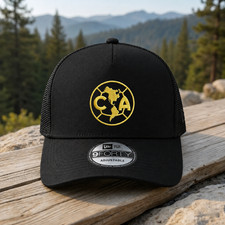 Club America Logo Embroidered Trucker Cap Cas...