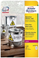 Avery Zweckform Wetterfeste Etiketten 63,5 X 33,9 Mm Weiß 480 Etiketten