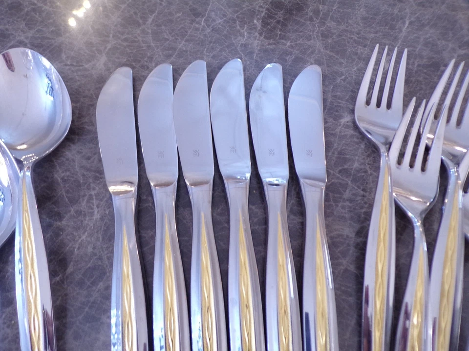 WMF Modell Palma / Capri Gold Cromargan Tafelbesteck 6 Personen 24 Teile TOP - Bild 3 von 4