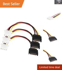 SATA to 4-Pin Molex Adapter Cables - 3-Pack, 6 Gbps Power Solutions for PCs