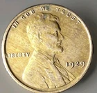 1929 P Lincoln Wheat Penny Improper Alloy Error Wood Grain Woody