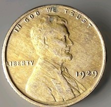 1929 P Lincoln Wheat Penny Improper Alloy Error Wood Grain Woody