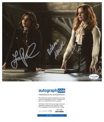 LANA PARRILLA and REBECCA MADER SIGNED ONCE UPON A TIME 8x10 PHOTO - ACOA COA