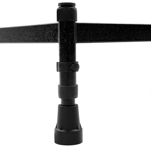 Black Floor Standing 1-Step Stool Adult Ramp with Handrail Metal Stepping Stool - Picture 15 of 15