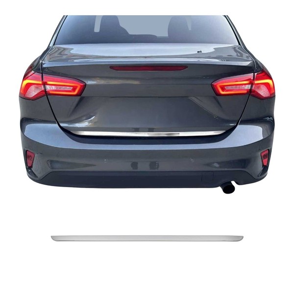 Kofferraumleiste Heckleiste FüR Ford Focus 2018-2021 Untere Chrom Edelstahl-image