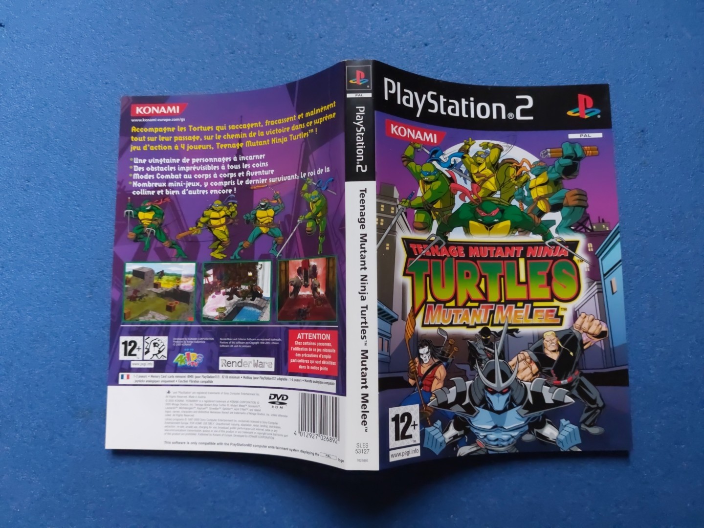 PS2 Playstation 2 Jaquette Cover Teenage Mutant Ninja Turtles Mutant Melee 