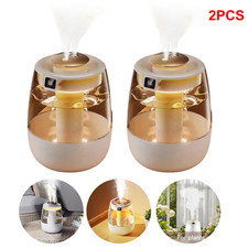 2X Humidifiers for Bedroom Ultrasonic Office Cool Mist LED Humidifier Top Fill