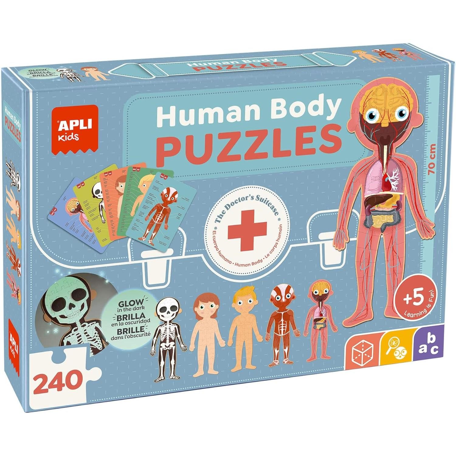 Puzzle Enfant 240 pièces Apli éducatif pour apprendre le corps humain en s'amusant