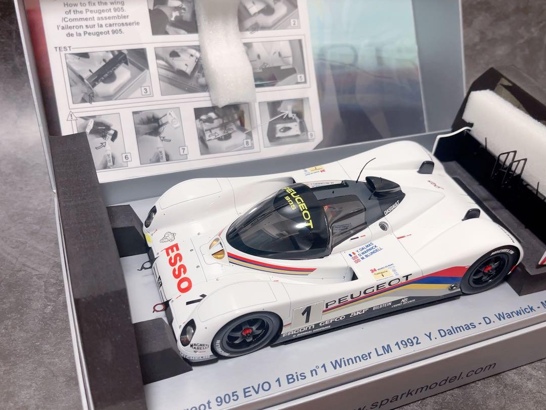 Spark Peugeot 905 no°1 winter 1992年　ル・マン 1:18 1992 Le Mans 24 Hour Winner -- #1 Peugeot 905 -- Spark
