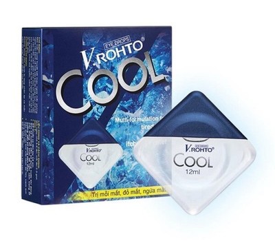 5 x V.Rohto Cool - Eye Drops Dryness Relief, Anti Red Eyes, Itch Relief 12ml