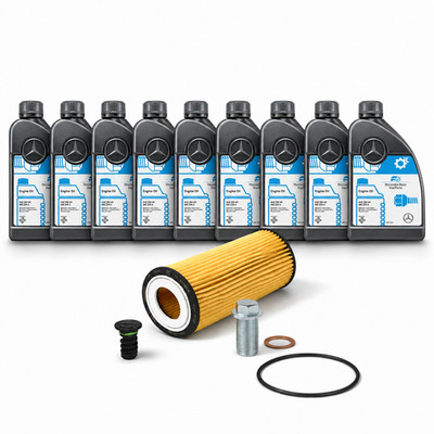 9L Mercedes Benz 5W40 Motoröl 229.5 + Bosch Ölfilter für 55AMG 63AMG M177 M152