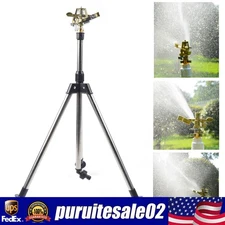 Lawn Tripod Sprinkler Irrigation Equipment Adjustable 360° Spray Watering New