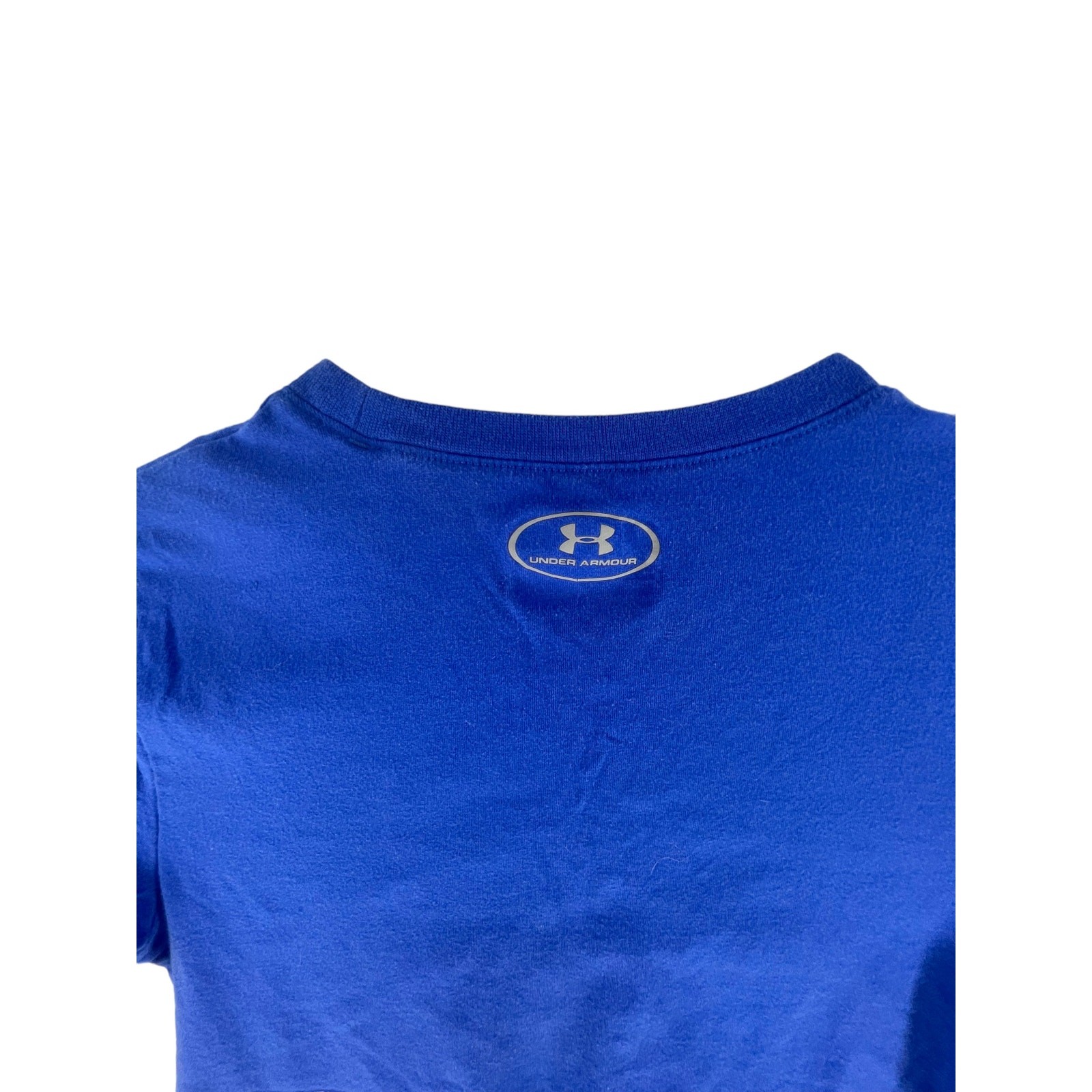 Under Armour Boys Short Sleeve Loose Fit Heat Gear Blue T-Shirt Youth Size Small thumbnail 5