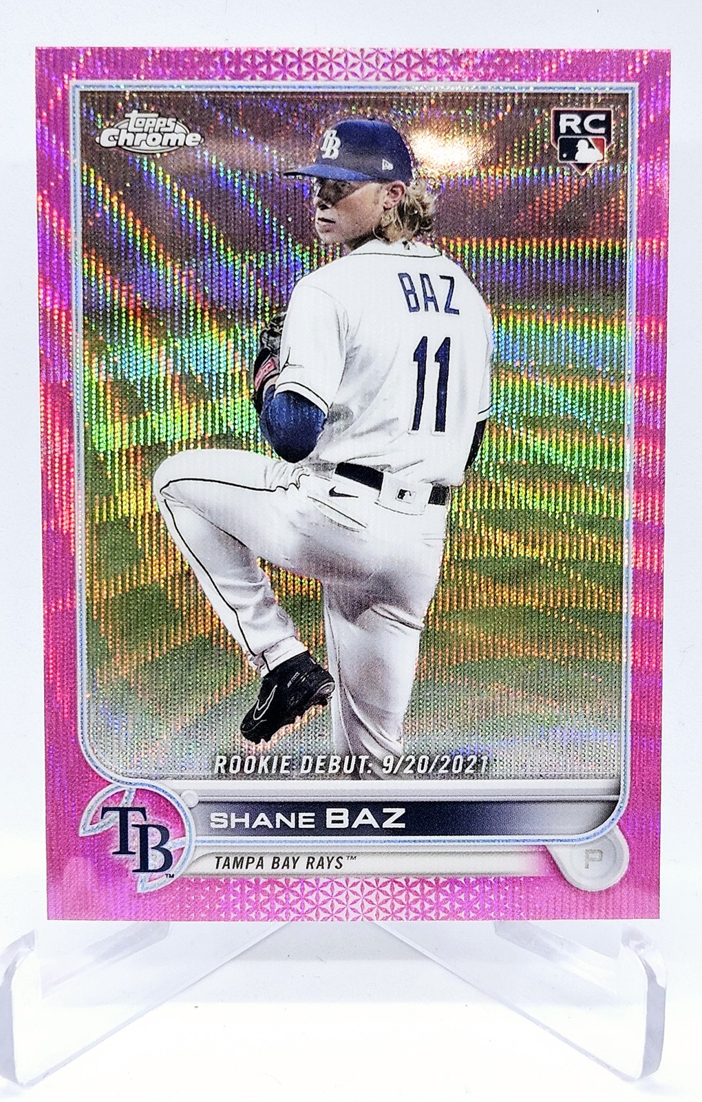 2022 Topps Chrome Update #USC175 Shane Baz Pink Wave Refractor