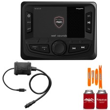 Wet Sounds WS-MC-20 2-Zone Media Center, WS-G2-NEMA-20 NMEA Adapter for MC-20