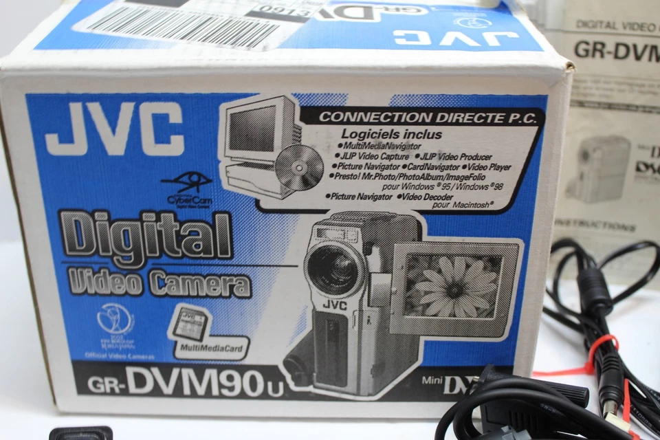 JVC GR-DVM90 Digital Video Camera Bundle - Tested - Image 2 of 4