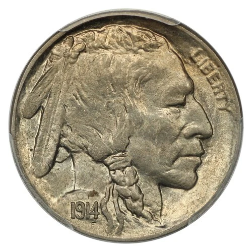 1914-D Buffalo Nickel Full Horn Choice AU++ Key Date