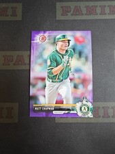 2017 Bowman Matt Chapman RC Purple Parallel Card /250 #BP‑110