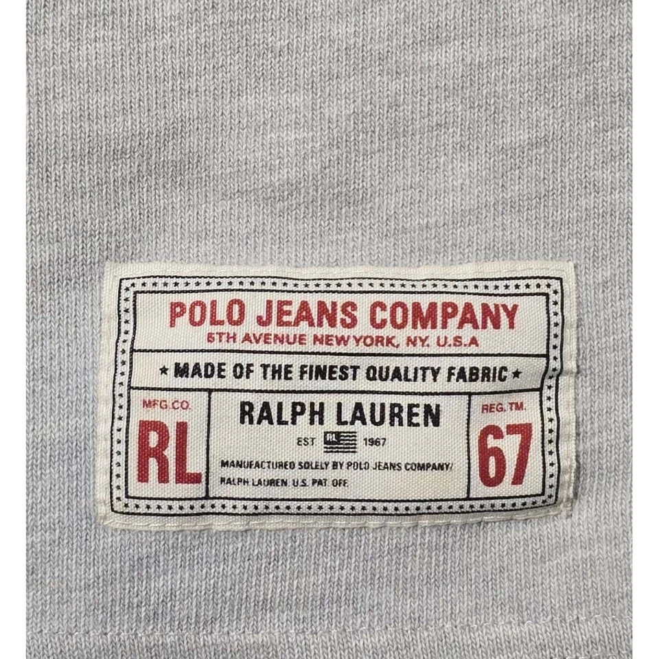Polo Jeans Company Ralph Lauren 67 Shirt Gray Long Sleeve Men's Size XL 90s VTG - Image 4 of 4