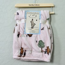 Pooh Bear Collection Pink Winnie the Pooh Piglet Lovey Plush Baby Blanket