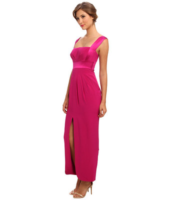 Catherine Malandrino Provoc Maxi Dress 100% SILK Hot Pink Made in USA Size  10 | eBay