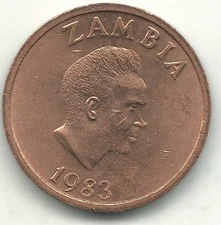HIGH GRADE UNC 1983 ZAMBIA 2 NGWEE COIN-JUN627