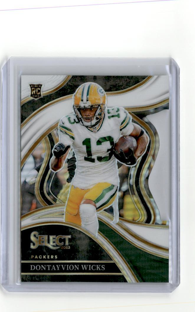 2023 Panini Select #271 Dontayvion Wicks White Club Level Die-Cut /199 Rc Packer