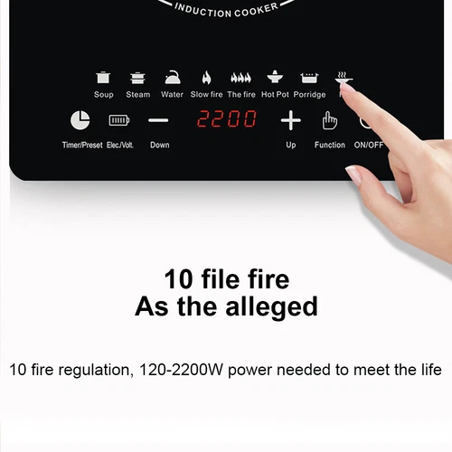 Electric Induction Hob Portable Digital Touch Single Cooker Hot Plate Tool 2200W - Bild 3 von 12
