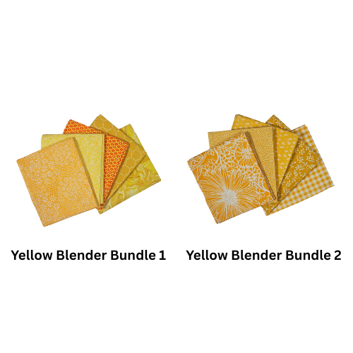 Bastelstoffe 100% Baumwolle gelb Mixer Konvolut Baumwolle Fat Quarters Stoff - Bild 1 von 5