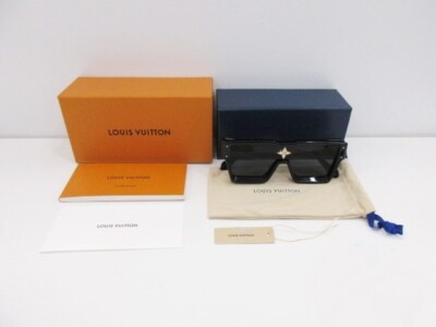 LOUIS VUITTON Cyclone S Sunglasses Z2053E Square Black Goldd
