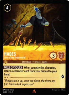 DISNEY LORCANA 006 6/204 HADES LORD OF THE UNDERWORLD RARE NON