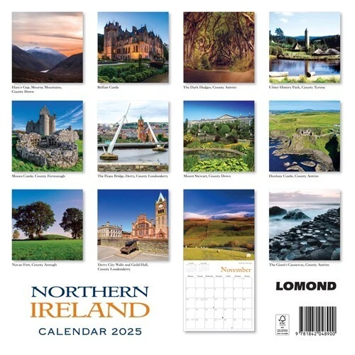 Irlanda del Norte Calendario 2025 Planificador de Pared Organizador Navidad A... - Imagen 2 de 3