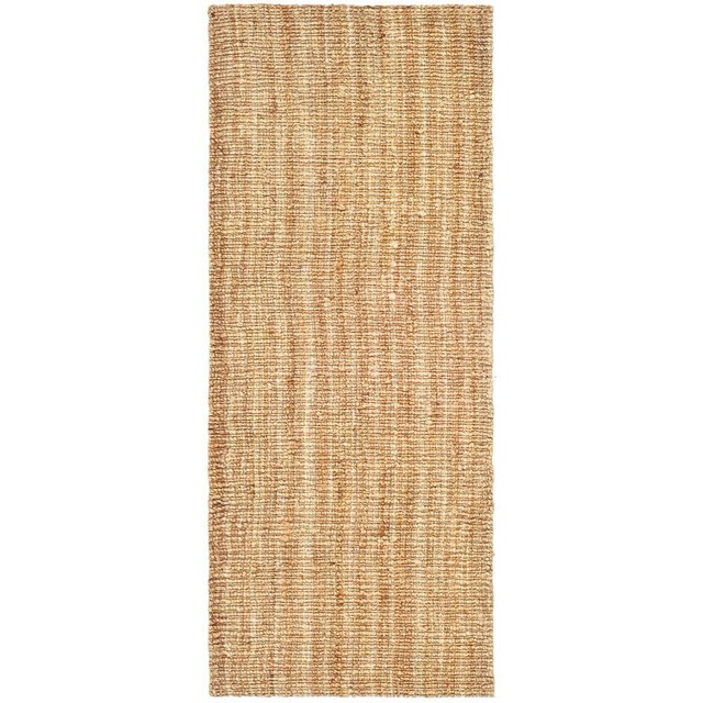 Beige 2x6 ft Woven Jute Runner Rug Living Room Hallway Kitchen Bath