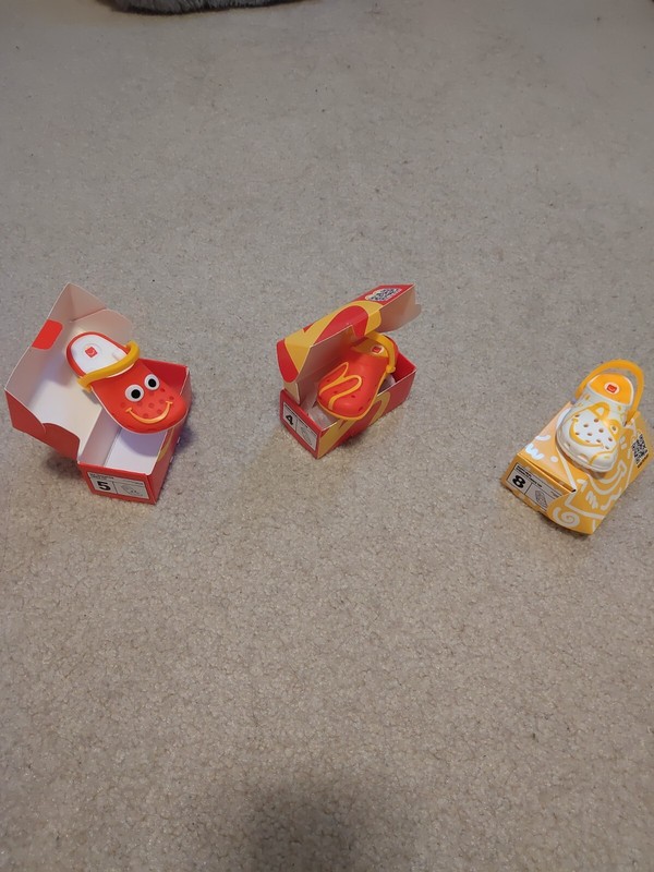 Crocs McDonald's 2024 Keychains. 3 Available. 5,4 and 8. Stickers Included.