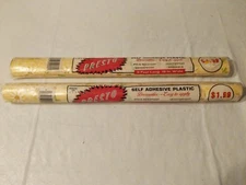 2 Vintage Presto Self Adhesive Shelf Plastic Rolls Sealed 6 ft x 18 in