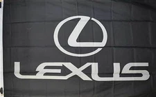 LEXUS BLACK AND SILVER 3' X 5' POLY FLAG
