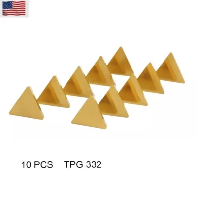 10PCS TPG-322 TIN CNC CARBIDE INSERTS-golden TPGN160308